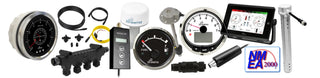 Collection of Certified NMEA2000 products including automotive gauges and displays.
