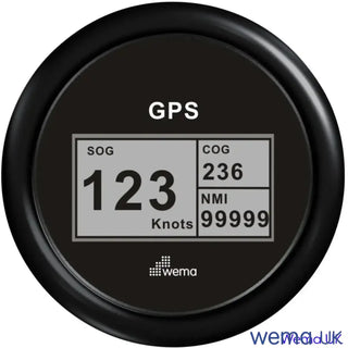 Digital GPS Speedometer with LCD display gauge showing speed, course, and distance