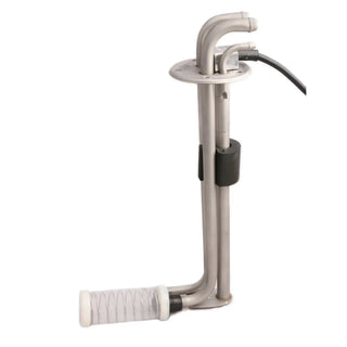 Electric water pump with curved spout and foot pedal for Wema TN Level systems