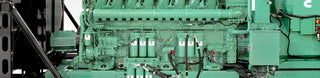 Massive green industrial engine in Equipment for Generators, ideal for reliable emergency services.