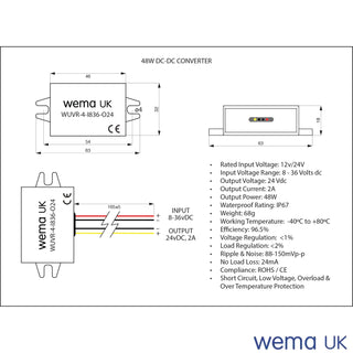 Voltage regulator WUVR4 dimensions drawing