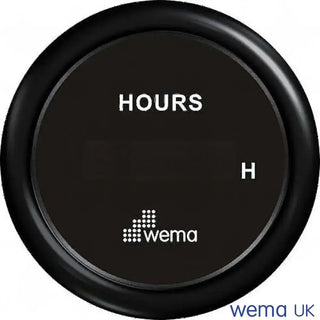 Digital Hour Meter Gauge with Black Bezel for 24V Circuits, Reliable Wema Hour Meter