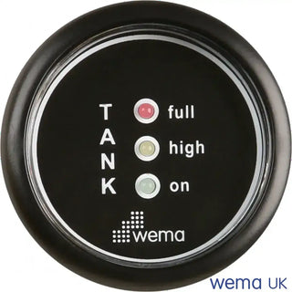 LED 3-Light Gauge (ISS) with status lights for full, high, and on in a circular tank