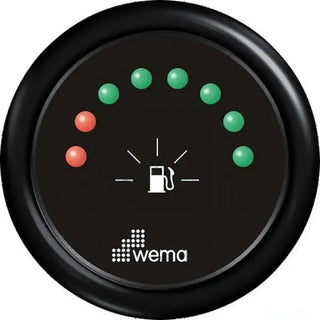 LED Level Gauge with bright LEDs displaying fuel levels around a fuel pump icon