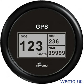 Digital GPS Speedometer with LCD display gauge showing speed, course, and distance