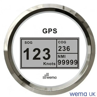 Digital GPS Speedometer with LCD display gauge showing speed, course, and distance