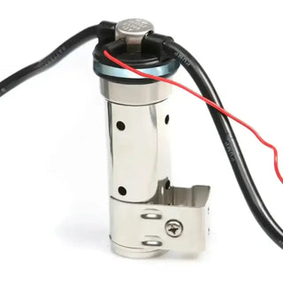 Cylindrical metal device for heavy duty automatic bilge pump switch and relay