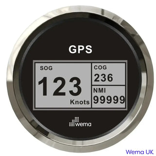 Digital GPS Speedometer with LCD display gauge showing speed, course, and distance