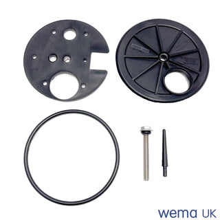 Set of circular plastic components and metal hardware for FLB-1 Inspection Hatch