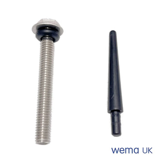 Metal screw and black tapered pin for Wema FLB-1 Inspection Hatch with Sender Fitting