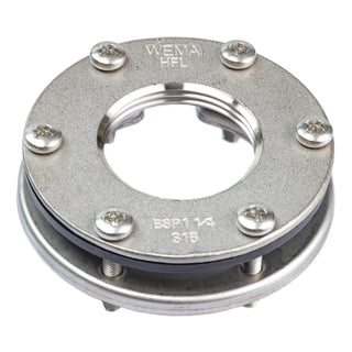 Circular HFL Tank Fitting Flange with six bolts for secure tank assembly