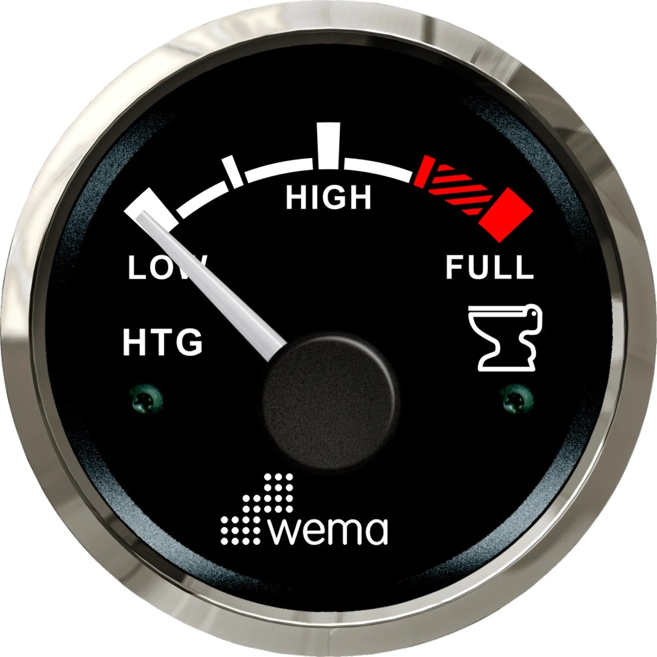 Holding Tank Level Gauge - Black / Stainless