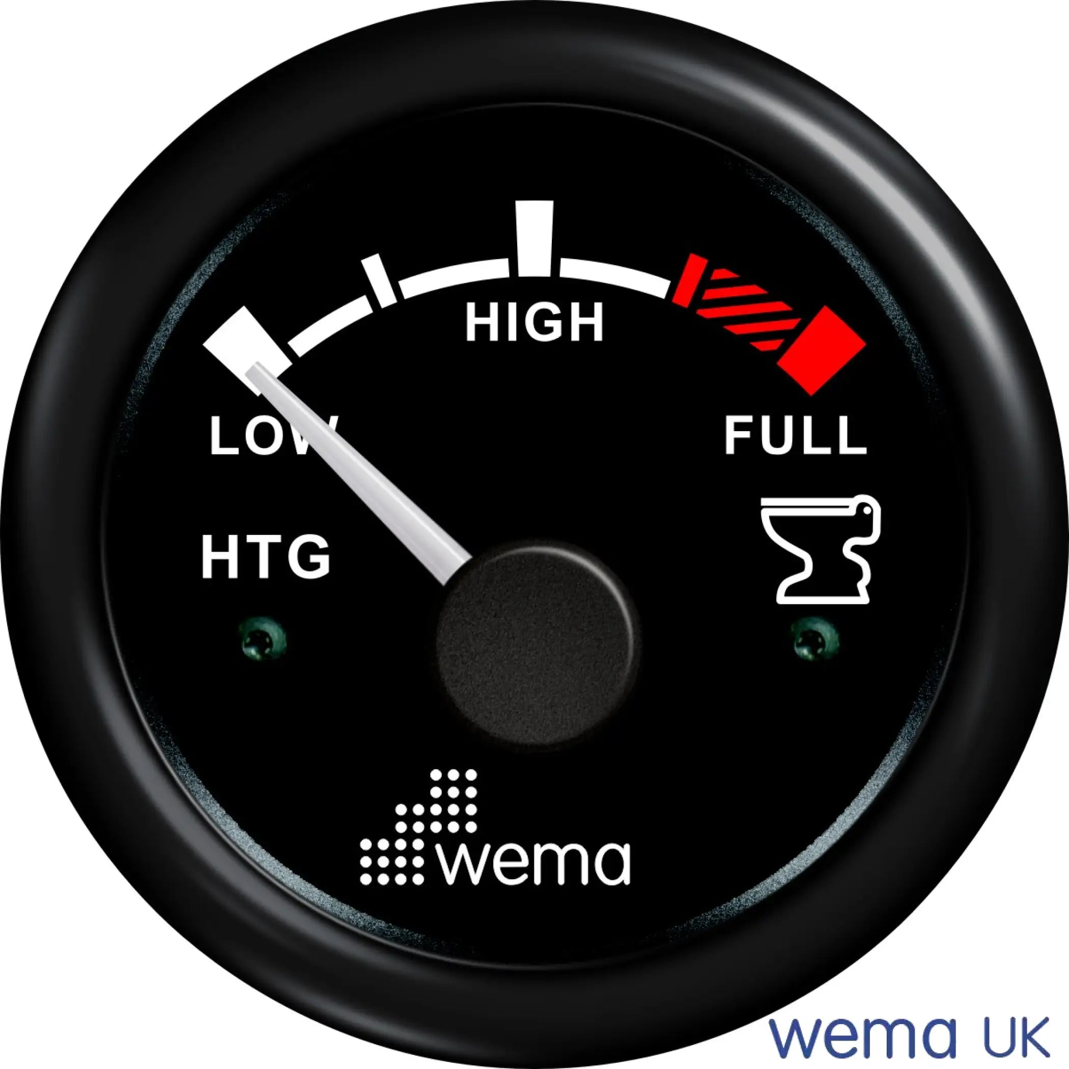 thumbnail image 2 of White Face Stainless Bezel CPGR-WS Holding Tank Gauge | KUS JMV00004 2 of 11