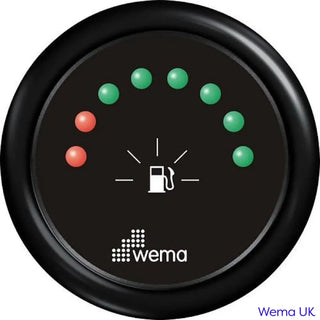LED Level Gauge with bright LEDs displaying fuel levels around a fuel pump icon