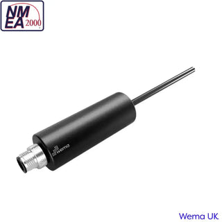 Cylindrical black microphone with metal connector for NMEA2000 channel analogue-digital convertor