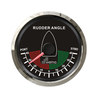 Ruder angle gauge in NMEA2000 - 52mm Gauges showcasing accurate readings