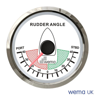Round metal stop button with red and green arrow for NMEA2000 - 52mm Gauges