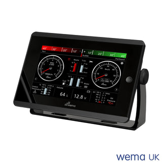 Marine navigation display with colour TFT touchscreen for Wema NMEA2000 multi function display