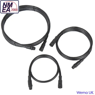 Three black NMEA 2000 cables with micro connectors for manufacturer’s NMEA2000 products