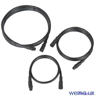 Three black NMEA2000 drop cables with micro connectors for reliable marine connections