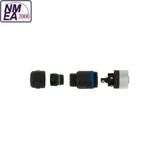 Set of NMEA2000 electrical connectors with color-coded rings for custom length NMEA2000