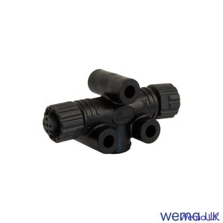 Black plastic Gender Change Connector for NMEA2000 network, ideal for boat owners