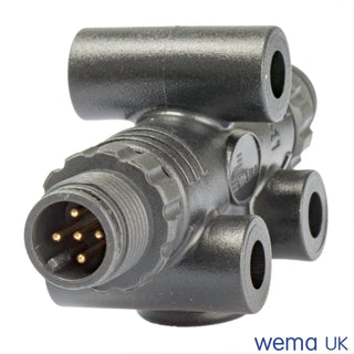 Metal gender change connector for NMEA2000 network, ideal for boat owners