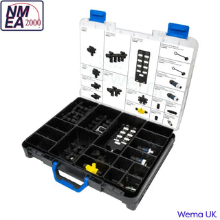 Plastic organizer case with NMEA2000 connectors from Wema’s T-Boxx for easy access