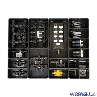 Compartmentalized storage tray with NMEA2000 connectors in Wema’s T-Boxx