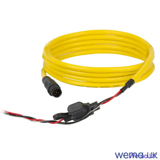 Yellow flexible tinned electrical cable with connectors for NMEA2000 power applications