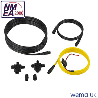 Automotive and marine electrical wiring components in NMEA2000 Starter Kit
