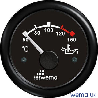 Oil Temperature Gauge displaying engine oil temperature from 50°C to 150°C