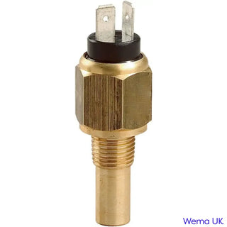 Temperature sensor for water temperature sender with brass body and electrical connector