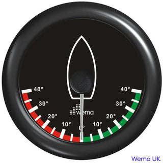 Rudder Indicator Gauge ROD-5 displaying analogue rudder position with red and green markings