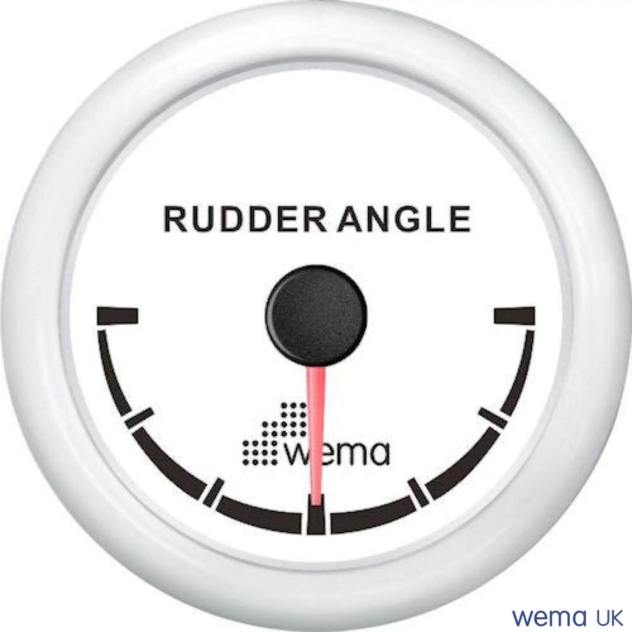 Rudder Indicator Gauge - (ROD-5) - White / 52mm