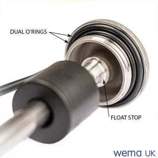 Mechanical component of Wema S3 Fuel and Water Sender featuring dual O-rings