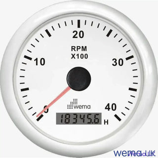 Wema Tachometer with LCD Hour Meter displaying RPM and hours of operation, 0-8K RPM
