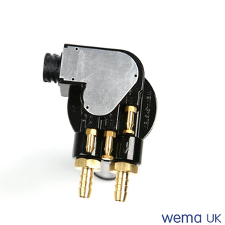Electrical connector for TX Fuel Sender with gold-plated prongs and black housing