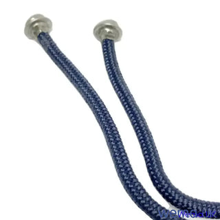 Blue elastic bungee cords with metal end caps for the Universal Rope Hanger for Boats
